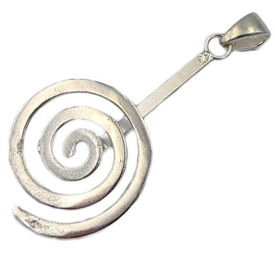 Donuthalter aus 925 Silber mit Öse, Spirale