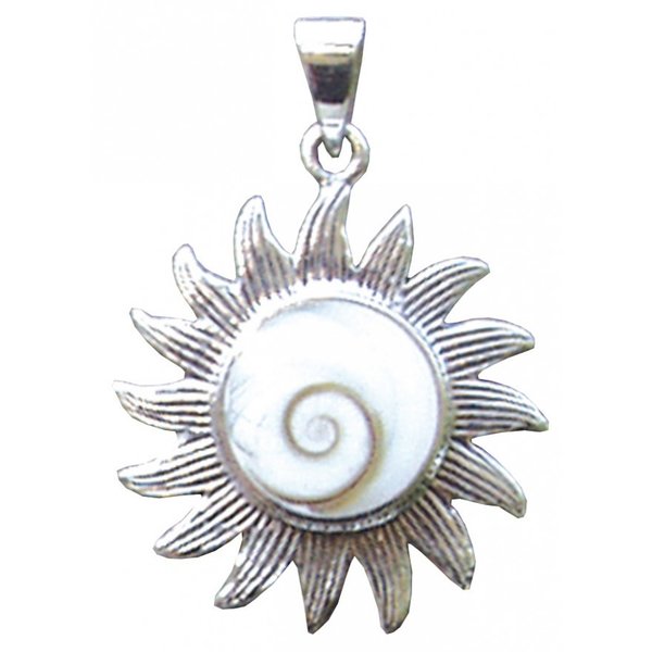 Anhänger "Shivas Auge Sonne" 2,5 cm 925 Silber