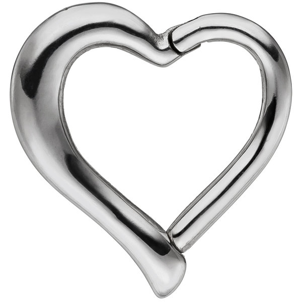 JOBO Segmentring Herz aus Edelstahl mit Klick-System Ringstärke 1,2 mm